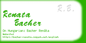 renata bacher business card